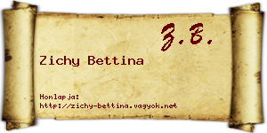 Zichy Bettina névjegykártya